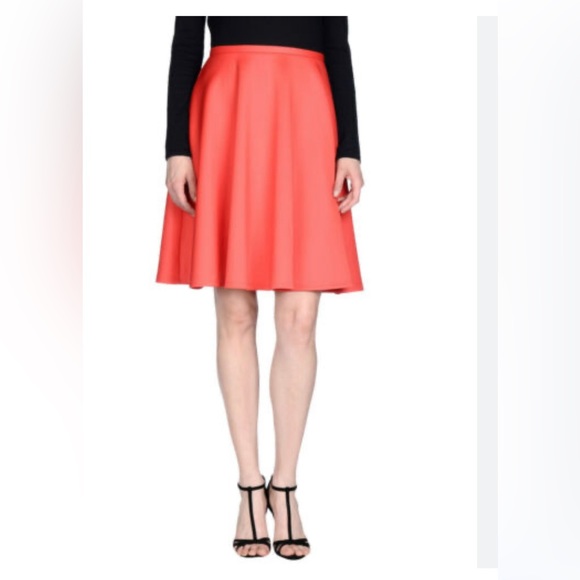 TED BAKER orange pleated‎ skater knee length skirt - Picture 12 of 12